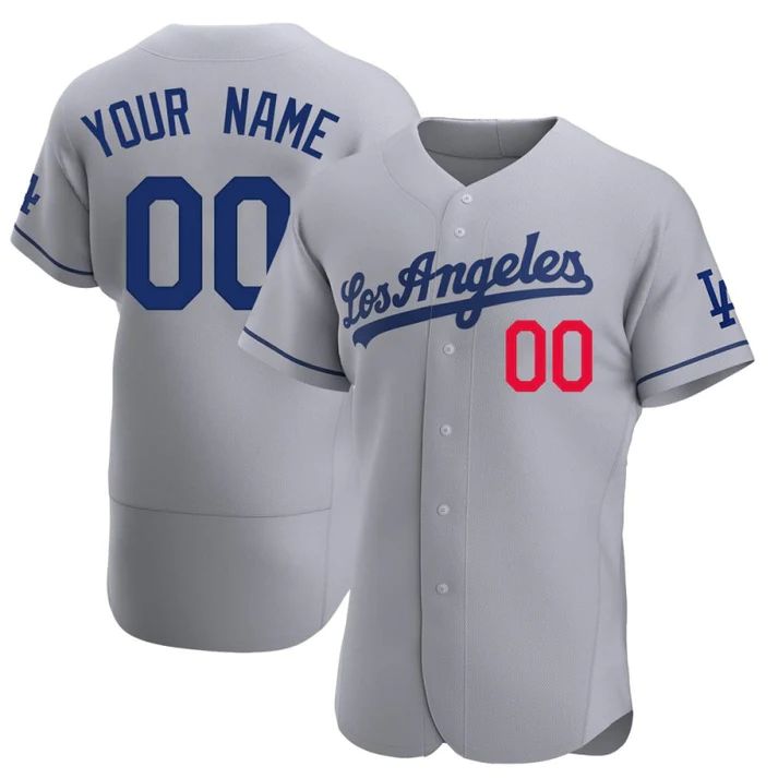 Los Angeles Dodgers Navy Baseball Jersey Custom Number & Name
