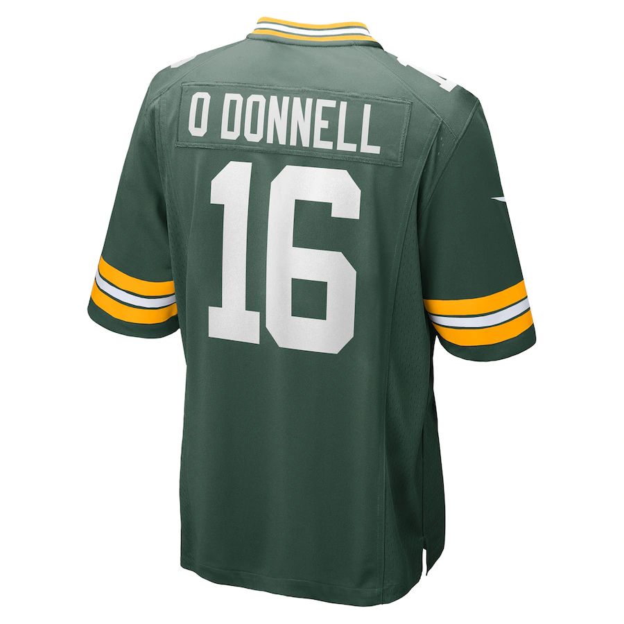 GB.Packers #16 Pat O'Donnell Green Game Player Jersey Stitched