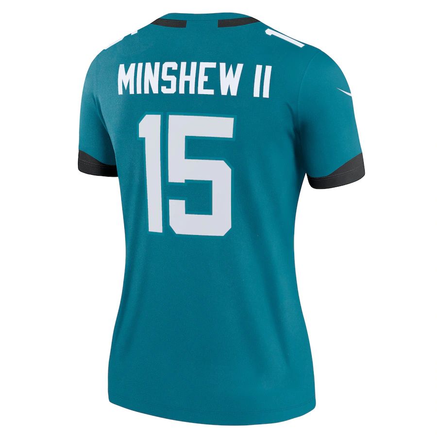 J.jaguars #15 Gardner Minshew Ii Teal Legend Jersey Stitched American 