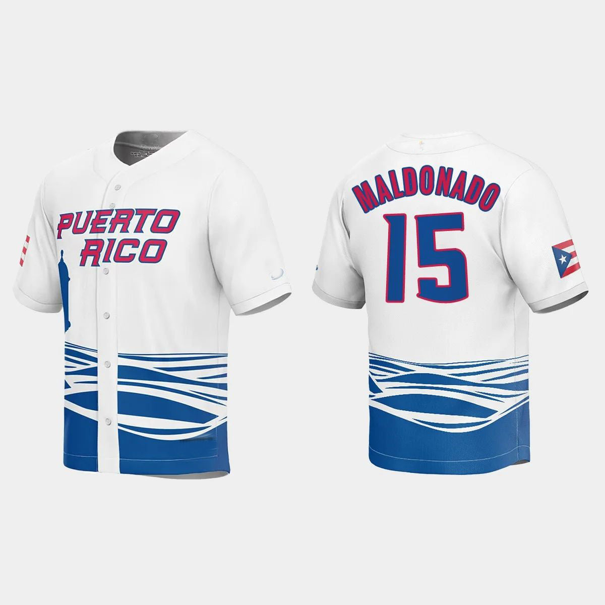 Custom Name Puerto Rico Baseball 2023 World Baseball Classic Replica Player Baseball  Jersey Red