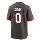 TB.Buccaneers #0 Yaya Diaby Gray Game Jersey Stitched American Football Jerseys