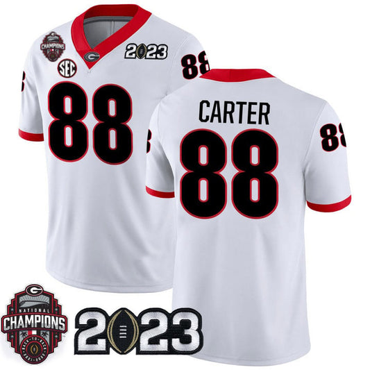 G.Bulldogs #88 Jalen Carter WHITE College Football Jersey Stitched American College Jerseys