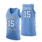 N.Carolina Tar Heels #15 Limited Carter Replica Jersey Carolina Blue Stitched American College Jerseys