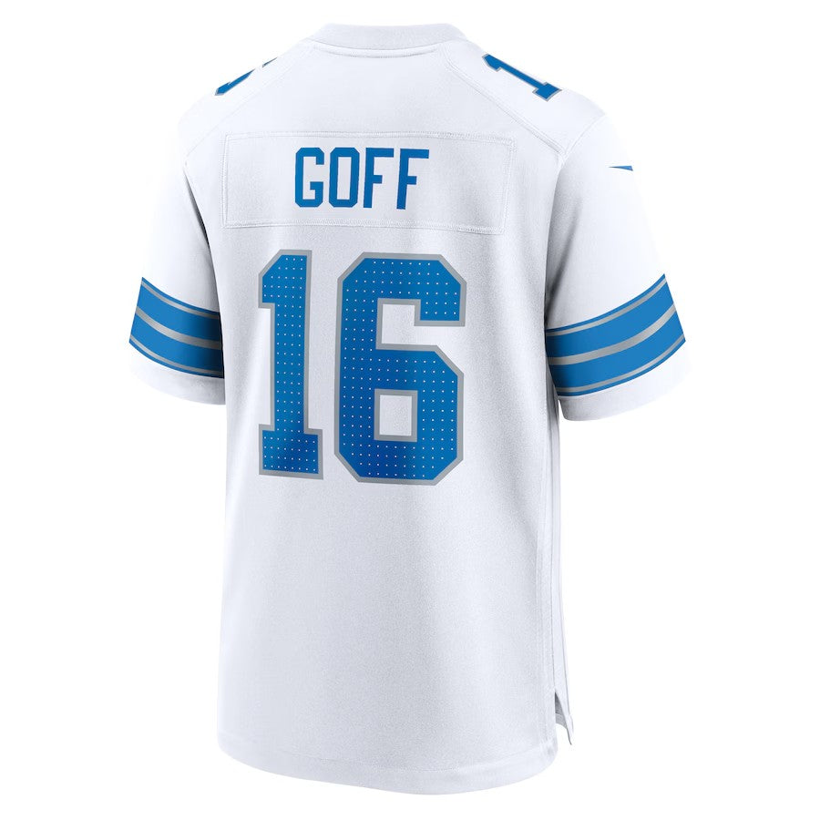 D.Lions #16 Jared Goff White 2nd Alternate Game Jersey American Football Jerseys