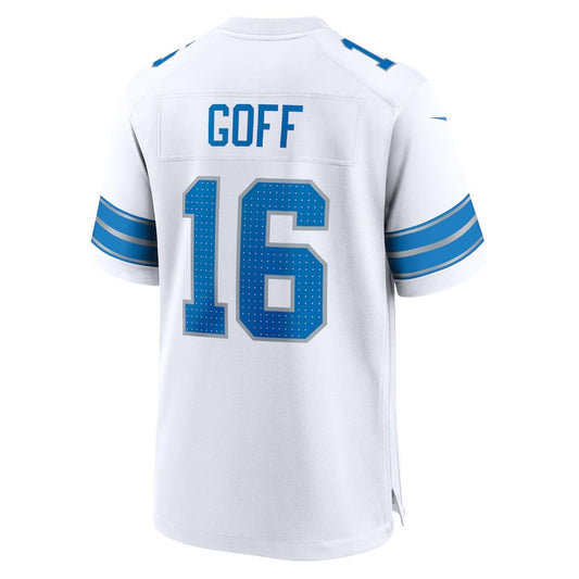 D.Lions #16 Jared Goff White 2nd Alternate Game Jersey American Football Jerseys