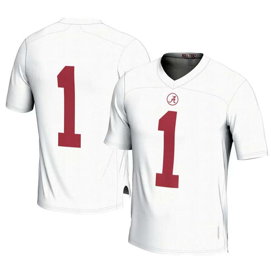 #1 A.Crimson Tide GameDay Greats Football Jersey - White Stitched American College Jerseys