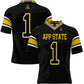 #1 A.State Mountaineers GameDay Greats Endzone Football Jersey - Black Stitched American College Jerseys