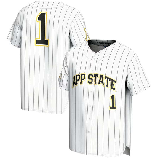 #1 A.State Mountaineers GameDay Greats Lightweight Baseball Jersey - White Stitched American College Jerseys