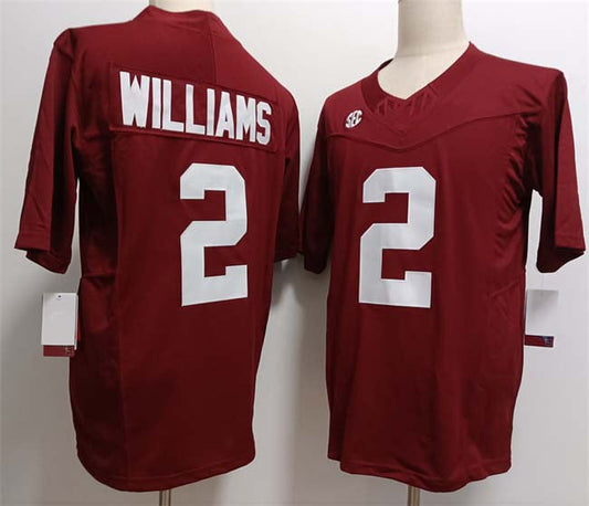 A.Crimson Tide #2 Ryan Williams Red F.U.S.E Stitched Football College Jerseys