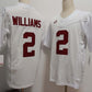 A.Crimson Tide #2 Ryan Williams White FUSE College Stitched Football American College Jerseys