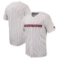 A.Razorbacks Pinstripe Replica Full-Button Baseball Jersey - White Stitched American College Jerseys