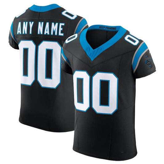 Custom C.Panthers Black Scarlet Vapor F.U.S.E. Elite  Jersey Stitched American Football Jerseys