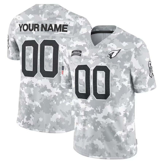 Custom A.Cardinals Active Player 2024 F.U.S.E Arctic Camo Salute To Service Limited Stitched Football Jersey