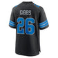 D.Lions #26 Jahmyr Gibbs 2nd Alternate Game Jersey - Black American Football Jerseys