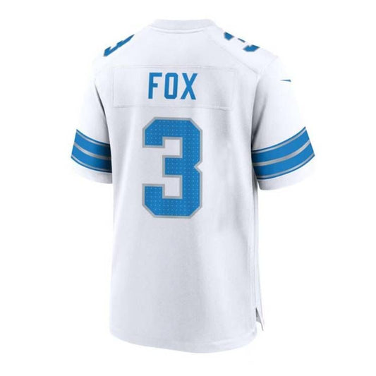 D.Lions #3 Jack Fox White Alternate Game American Football Jerseys