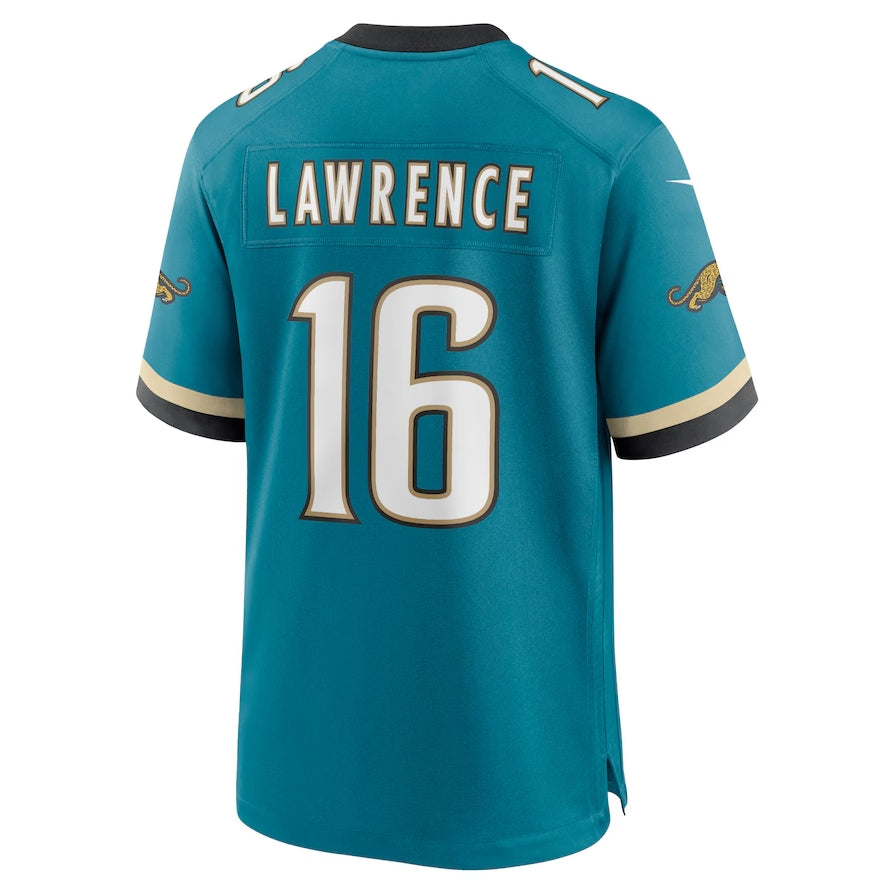 J.Jaguars #16 Trevor Lawrence Prowler Throwback Player Game Jersey - Teal Football Jerseys