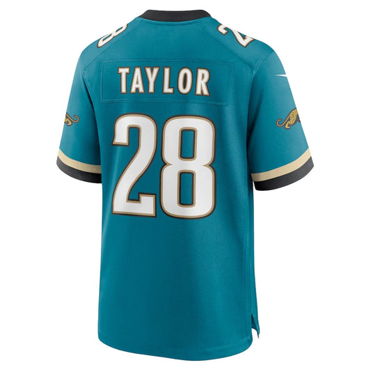 J.Jaguars #28 Fred Taylor Prowler Throwback Retired Player Game Jersey - Teal Football Jerseys