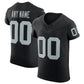 Custom L.Raiders Black Scarlet Vapor F.U.S.E. Elite  Jersey Stitched American Football Jerseys