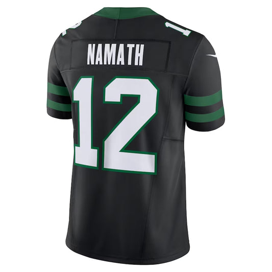 NY.Jets #12 Joe Namath Alternate Vapor F.U.S.E. Limited Jersey - Legacy Black American Football Jerseys