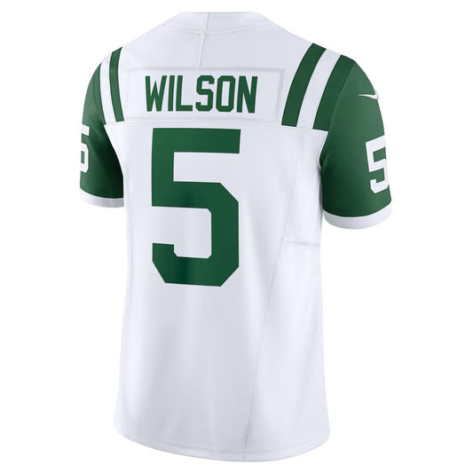 NY.Jets #5 Garrett Wilson Classic Alternate Vapor F.U.S.E. Limited Jersey - White American Football Jerseys