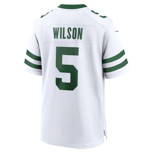 NY.Jets #5 Garrett Wilson Game Jersey - Legacy White American Football Jerseys