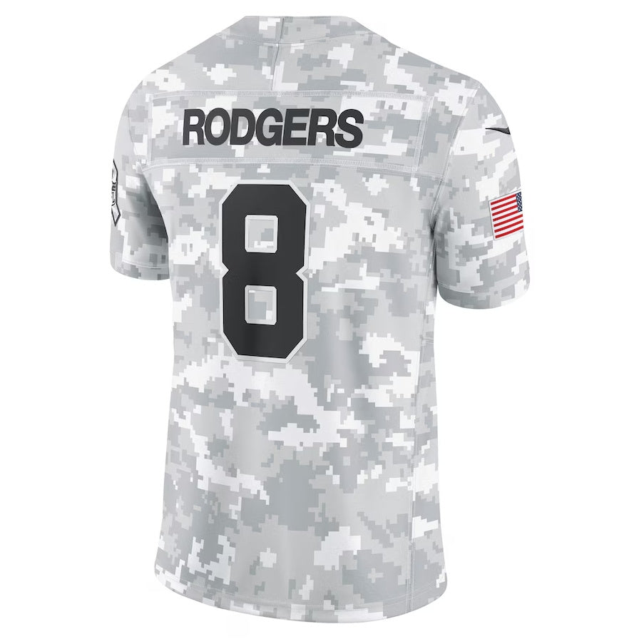 NY.Jets #8 Aaron Rodgers Arctic Camo 2024 Salute to Service Limited Stitched American Football Jerseys