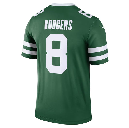 NY.Jets #8 Aaron Rodgers Legend Jersey - Legacy Green American Football Jerseys