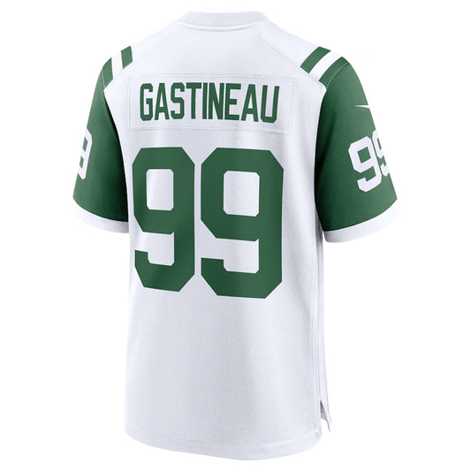 NY.Jets #99 Mark Gastineau Classic Alternate Retired Player Game Jersey - White American Football Jerseys