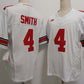 O.State Buckeyes #4 Jeremiah Smith White FUSE Stitched American College Jerseys