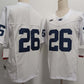 P.State Nittany Lions #26 Saquon Barkley Without Name White FUSE Football Stitched College Jerseys