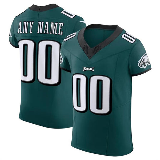 Custom P.Eagles Midnight Green Scarlet Vapor F.U.S.E. Elite  Jersey Stitched American Football Jerseys