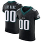 Custom P.Eagles Black Scarlet Vapor F.U.S.E. Elite  Jersey Stitched American Football Jerseys