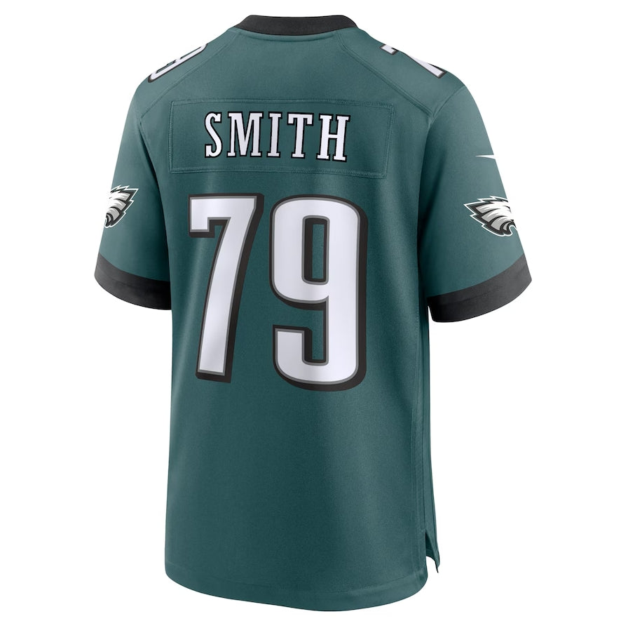 P.Eagles #79 Lecitus Smith Game Jersey - Midnight Green American Football Jerseys