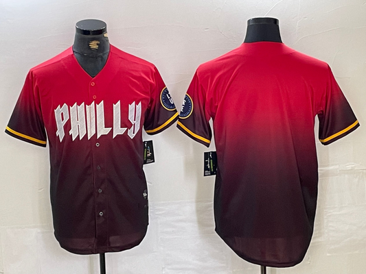 Philadelphia Phillies Blank Red Black 2024 City Connect Limited Stitched Baseball Jerseys