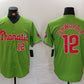 Philadelphia Phillies #12 Kyle Schwarber Number Green With Patch Stitched Cool Base Baseball Jersey