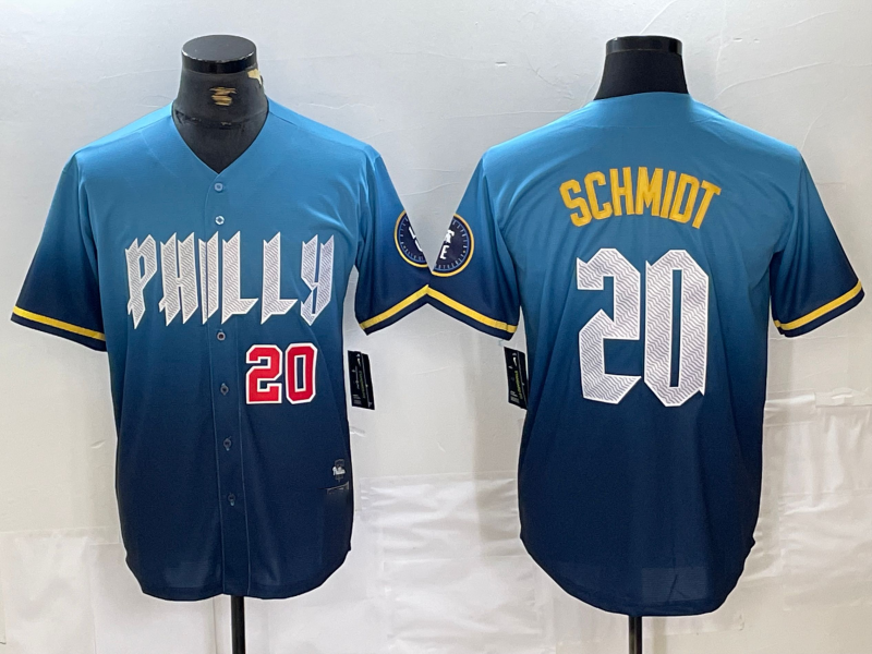 Philadelphia Phillies #20 Mike Schmidt Blue 2024 City Cool Base Baseball Jersey