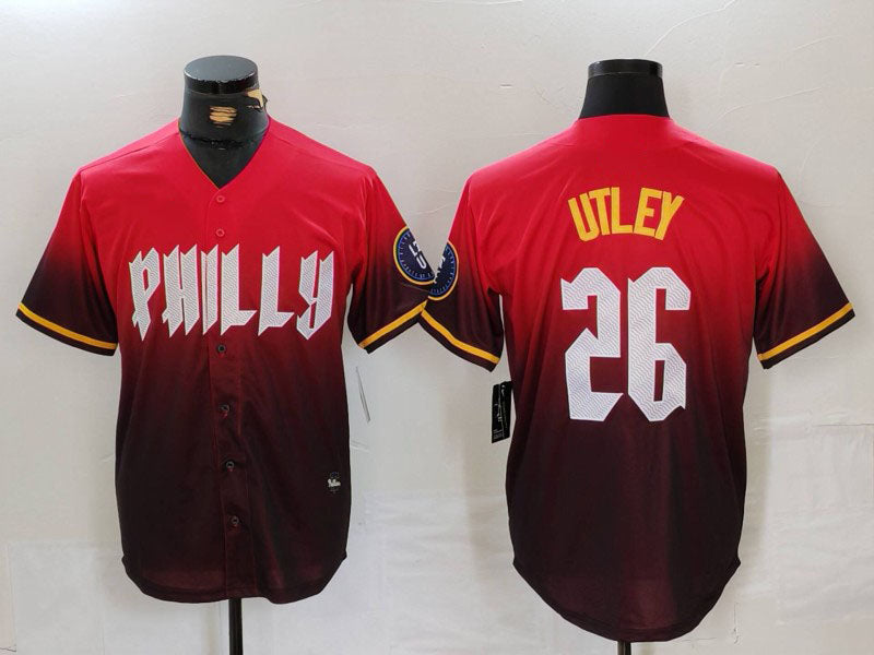 Philadelphia Phillies #26 Chase Utley Red 2024 City Connect Limited Stitched Baseball Jersey