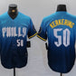 Philadelphia Phillies #50 Orion Kerkering Number Blue 2024 City Connect Limited Stitched Baseball Jersey