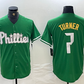 Philadelphia Phillies #7 Trea Turner Kelly Green Cool Base Baseball Jersey