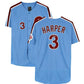 Philadelphia Phillies #3 Bryce Harper Light Blue Cooperstown Collection Authentic Jersey Baseball Jerseys