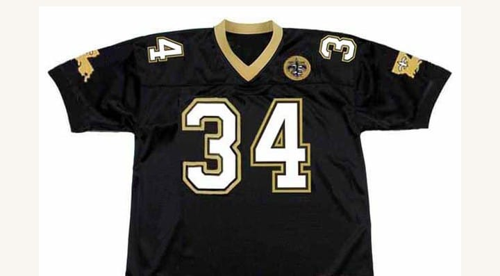 NO.Saints #34 Heyward Mitchell & Ness Stitched American Football Jerseys