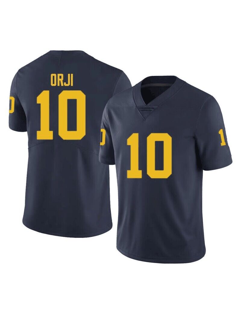 M.Wolverines #10 Alex Orji Navy Stitched Jersey College Jerseys