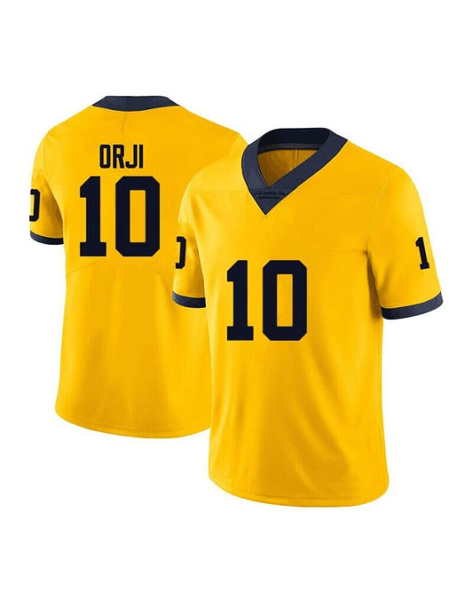 M.Wolverines #10 Alex Orji yellow Stitched Jersey College Jerseys