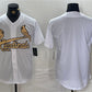 St. Louis Cardinals Blank All-Star White Gold Stitched Baseball Jersey