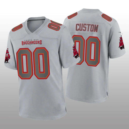 Custom TB.Buccaneers Gray Atmosphere Game Jersey Stitched Jersey American with Logo