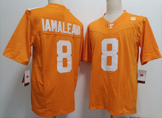 T.Volunteers #8 Nico Iamaleava Orange Stitched American College Jerseys