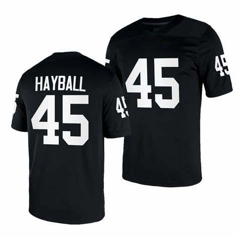 V.Commodores #45 Matthew Hayball Black Game Football Football Stitched American College Jerseys