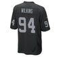 L.Raiders #94 Christian Wilkins Black Retired Team Player Jersey Stitched American Football Jerseys