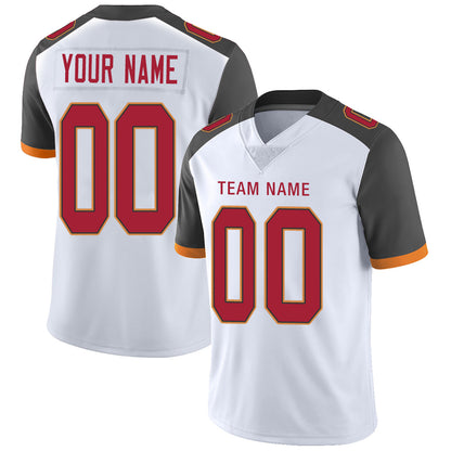 Custom TB.Buccaneers Football Jerseys Team Player or Personalized Design Your Own Name for Men's Women's Youth Jerseys Red