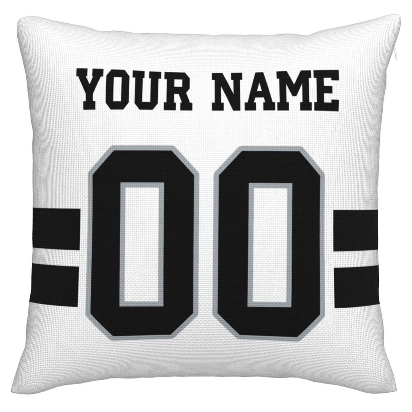 Custom L.Raiders Pillow Decorative Throw Pillow Case - Print Personalized Football Team Fans Name & Number Birthday Gift Football Pillows